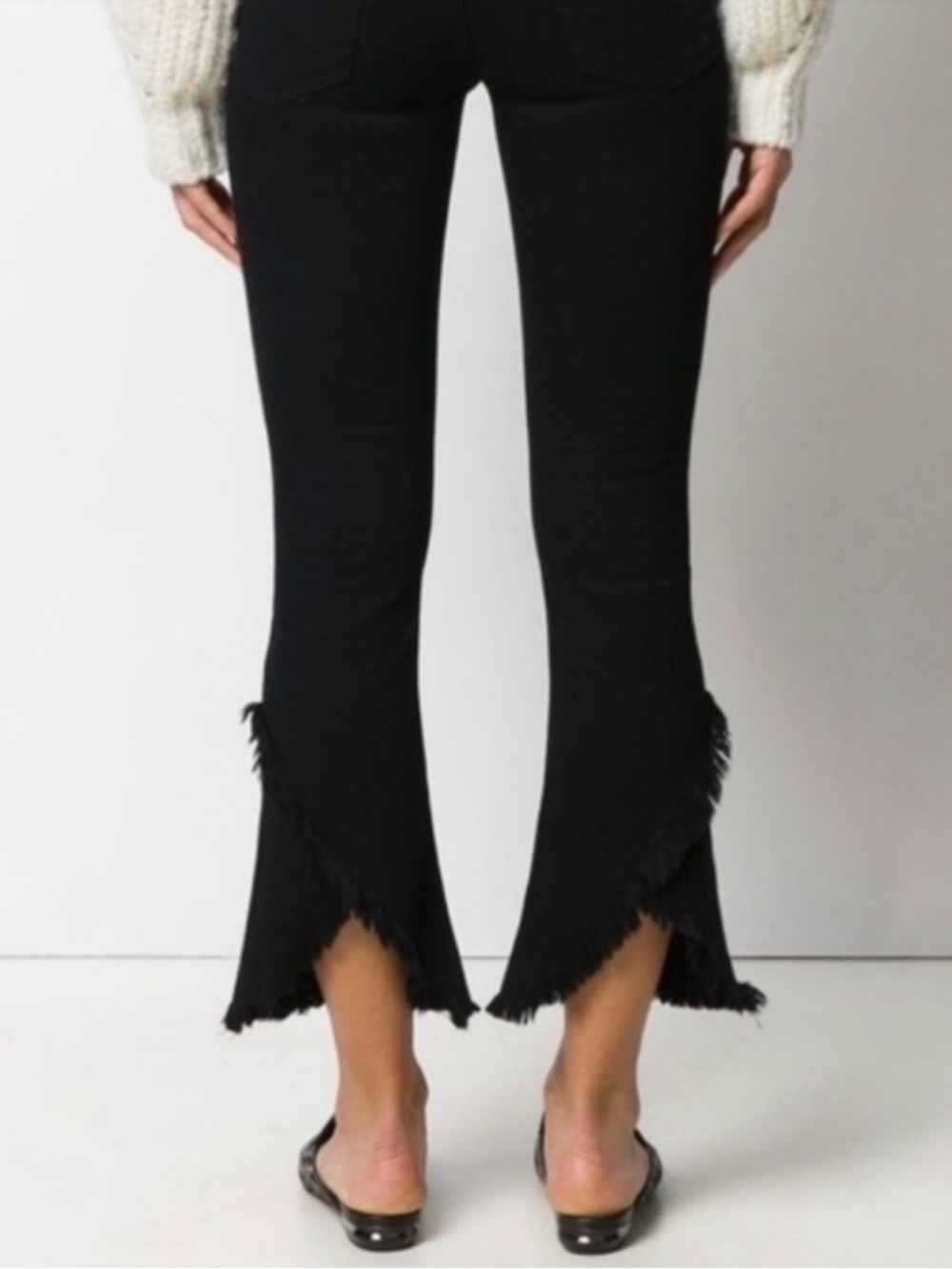 Citizens of Humanity Drew Fray High Rise Crop Flare in Black size 26